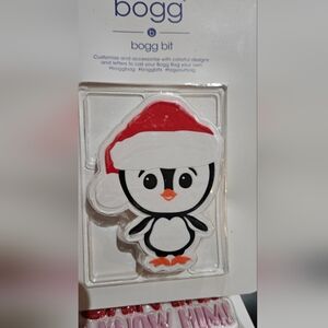 Bogg Bag Bit- Festive Penguin with Santa Hat